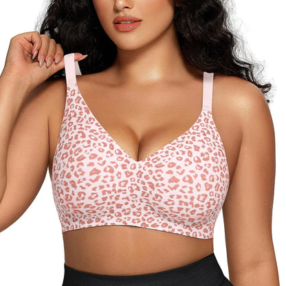 OEAK Women Comfortable Push up Bras Wireless Seamless Full Coverage Jelly Bra Buttery Soft Everyday Tshirt Bra Convertible Bra